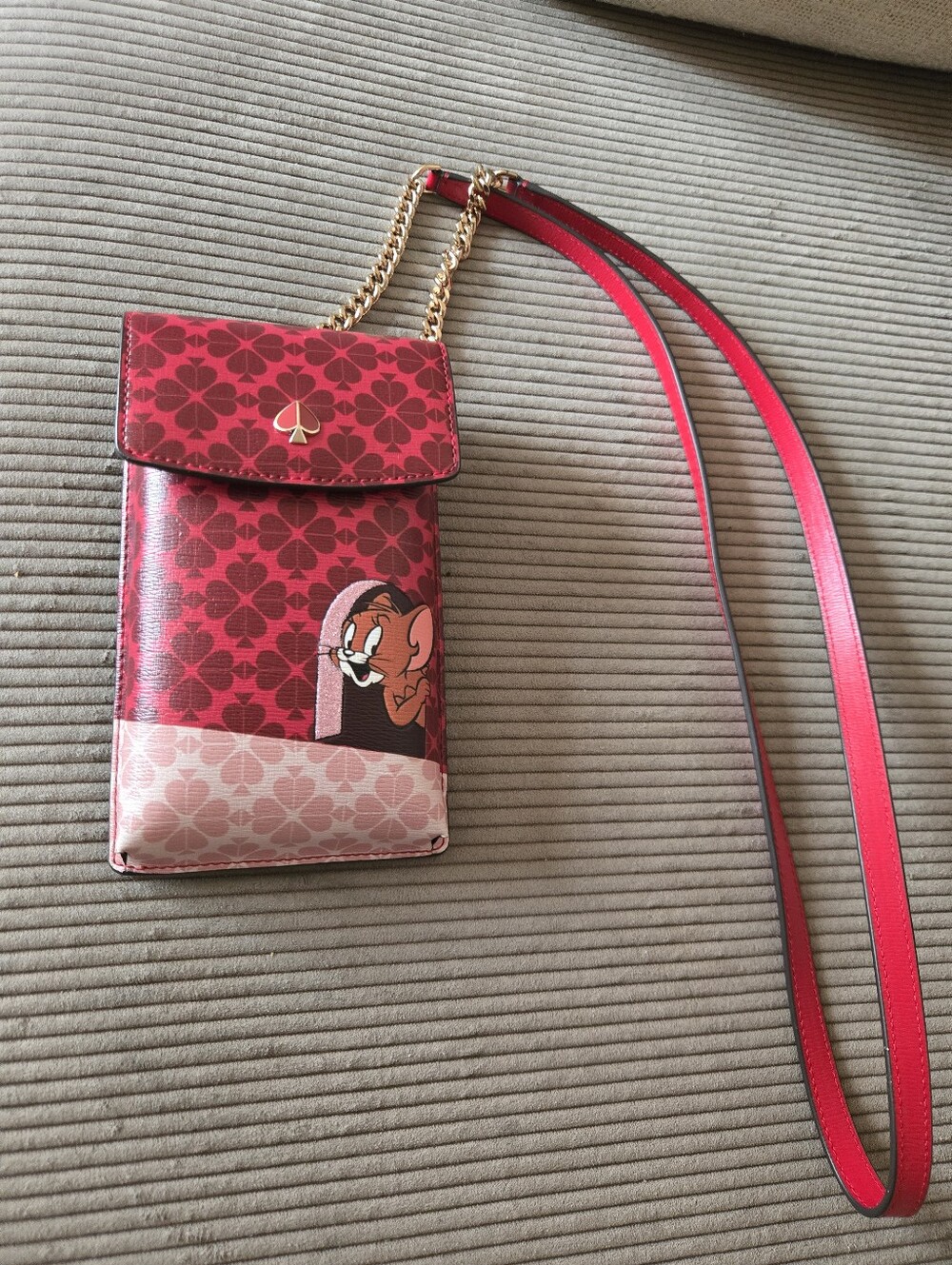 kate spade Red and Pink Floral Jerry Crossbody Phone Bag